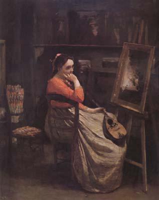 Jean Baptiste Camille  Corot L'atelier (mk11) oil painting image